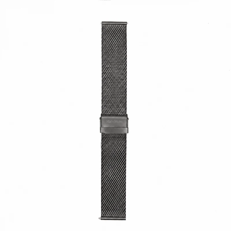 Mats Meier Mont Vélan Stalen Mesh Uhrband 22 Mm Gunmetal MM40007