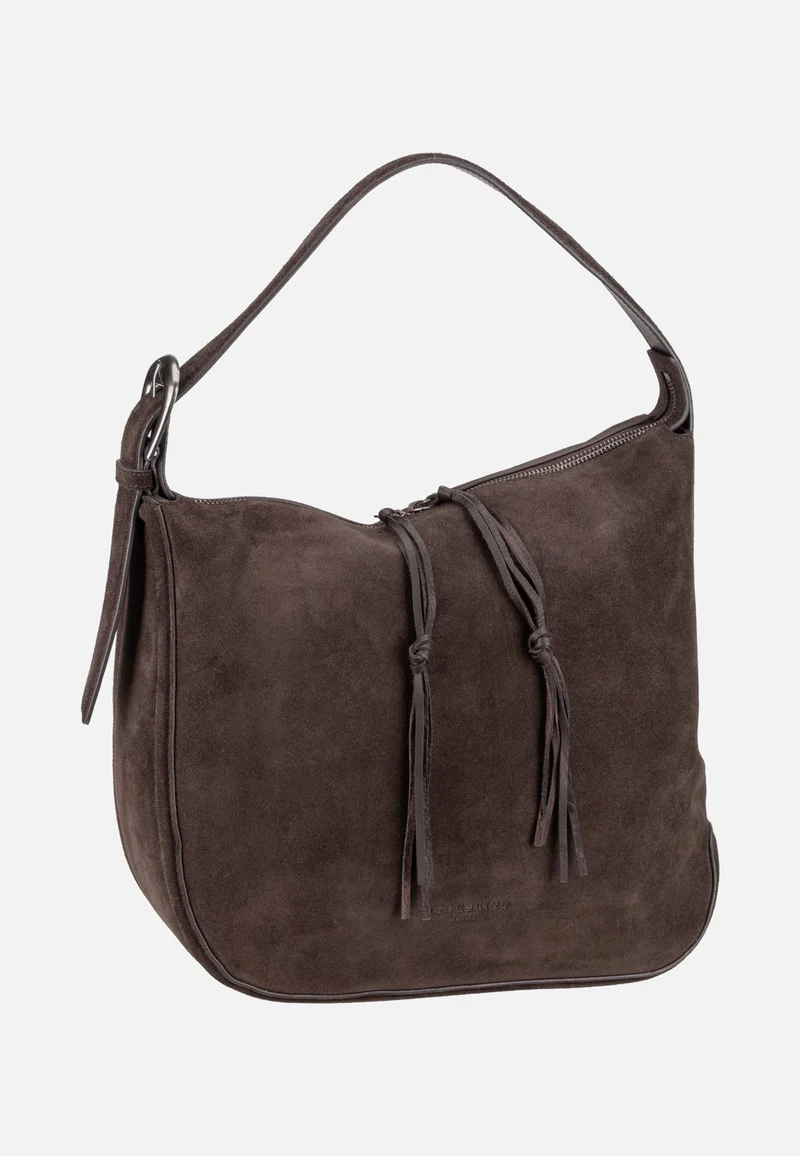 Ines Hobo L Suede Deep Soil - Hobo Bag