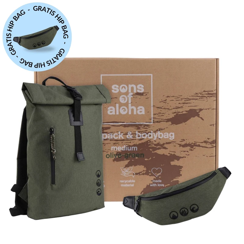 SET Rolltop Rucksack ALANI + Hip-bag