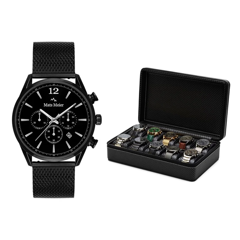 Mats Meier Grand Combin Uhr mit Schwarzer Uhrenbox MM90020