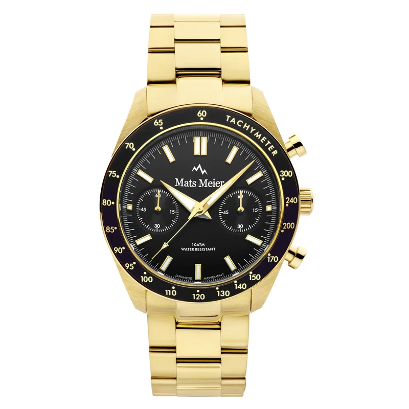 Mats Meier Arosa Racing herren Uhr Gold MM50007
