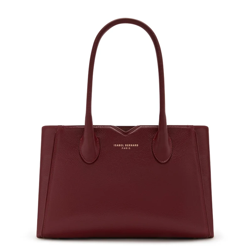 Isabel Bernard Honoré Cloe Midi Bordeaux Kalbsleder Handtasche IB25082-052