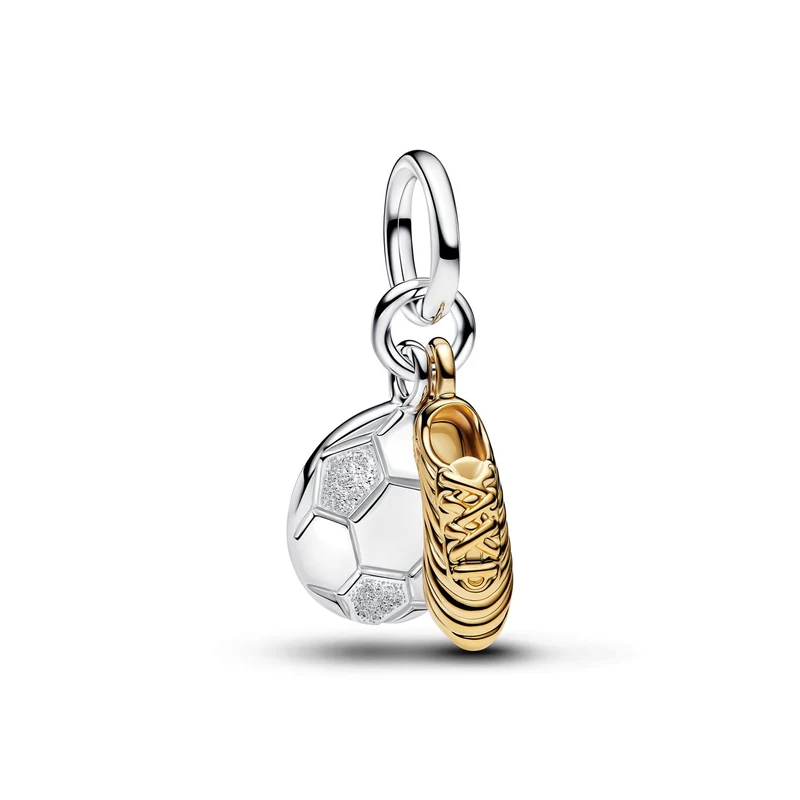 Pandora Moments Vergoldeter Fußballschuh Doppelter Charm-Anhänger 764712C00