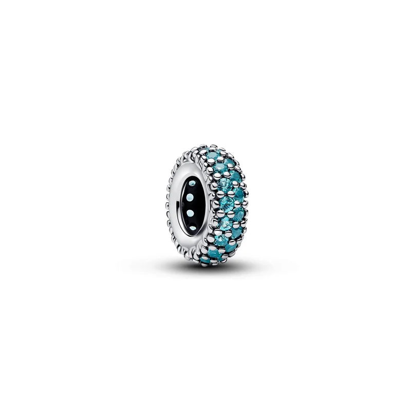 Pandora Moments Man-Made Kristall Ice Blauer Stein Spacer-Charm 791359C01