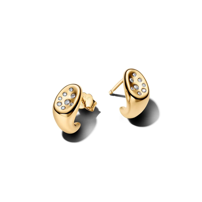 Pandora Essence Vergoldete Organisch Geformte Stone-Set Ohrstecker 264661C01