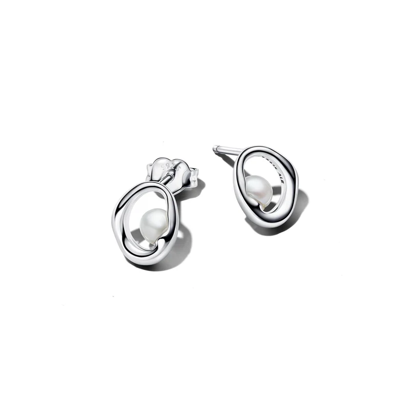 Pandora Essence Organisch Geformte Oval & Treated Freshwater Cultured Pearl Ohrstecker 293295C01