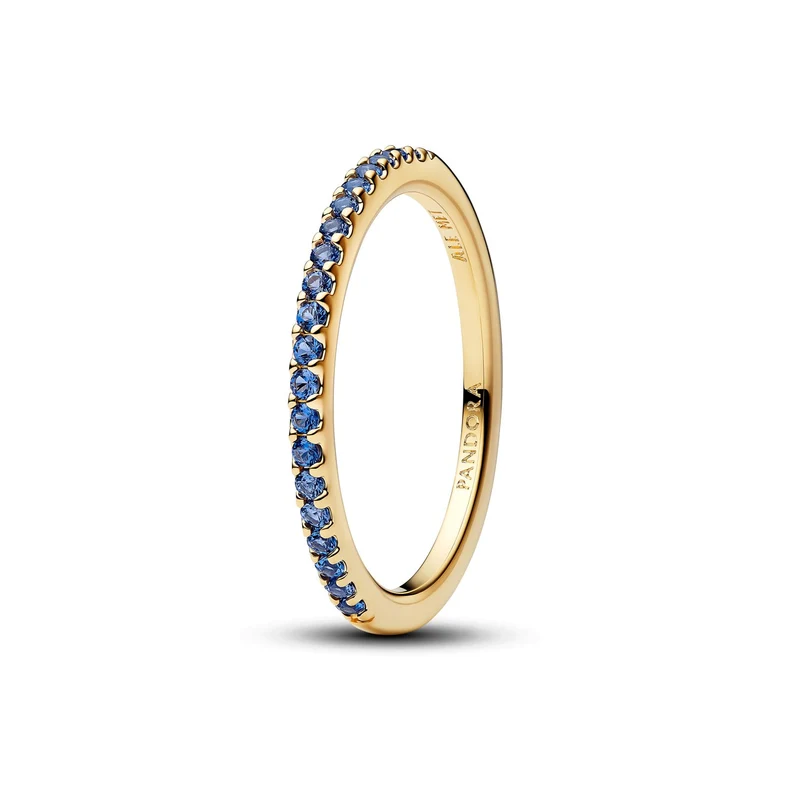 Pandora Timeless Vergoldeter Funkelnder Blauer Half-Eternity-Band-Ring 162999C02
