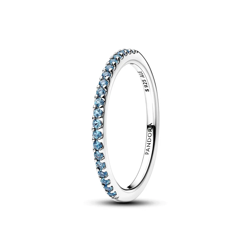 Pandora Timeless Funkelnder Aquamarin Half-Eternity-Band-Ring 192999C03