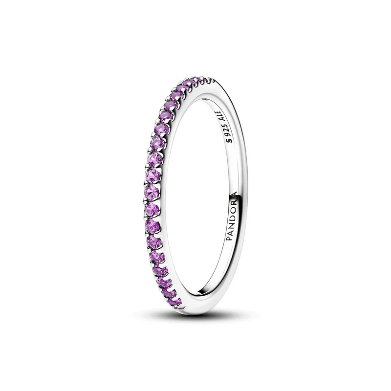 Pandora Timeless Cubic Zirconia Funkelnder Violetter Half-Eternity-Band-Ring 192999C04