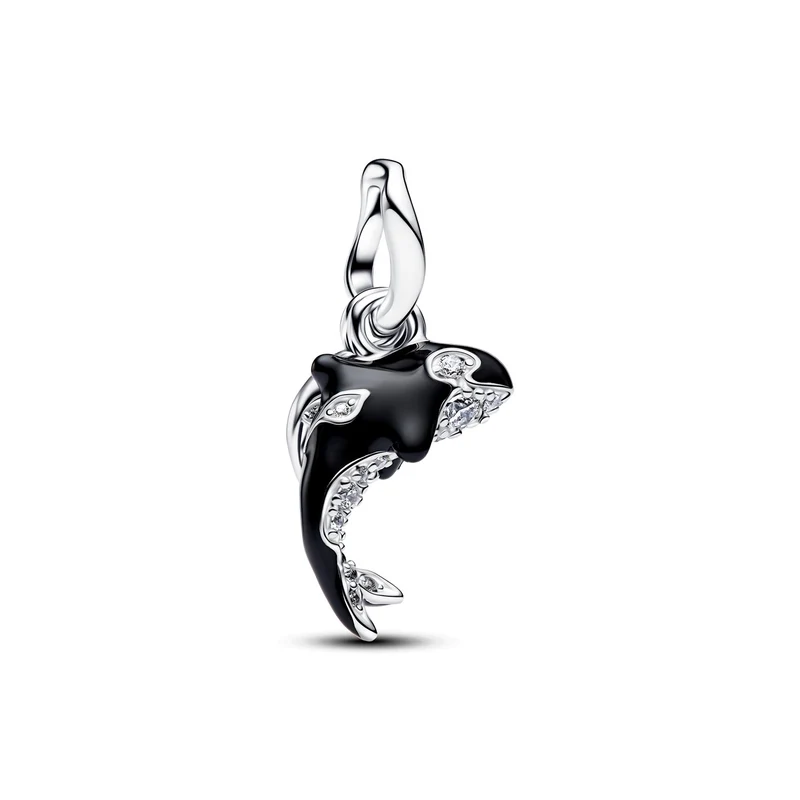Pandora Moments Enamel Cubic Zirconia Orca Charm-Anhänger 794683C01