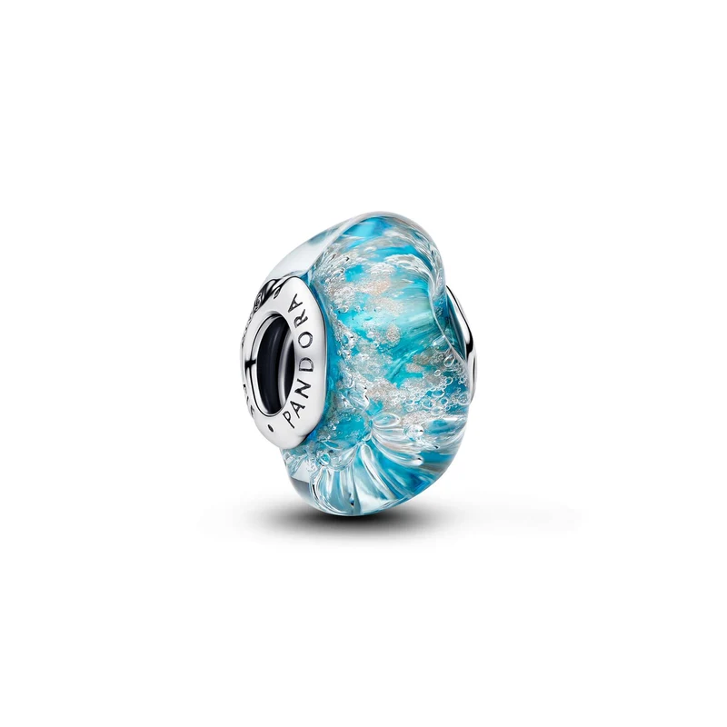 Pandora Moments Murano Glass Turquoise Murano Glas & Glitter Charm 794701C01