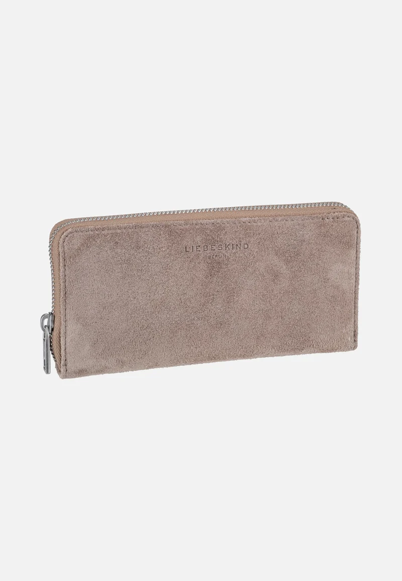 Ines L Suede Neutral Grey - Portemonnaie