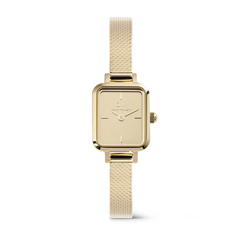Daniel Wellington Petite&Quadro Mini Reflection Goldene Damenuhr DW00100801