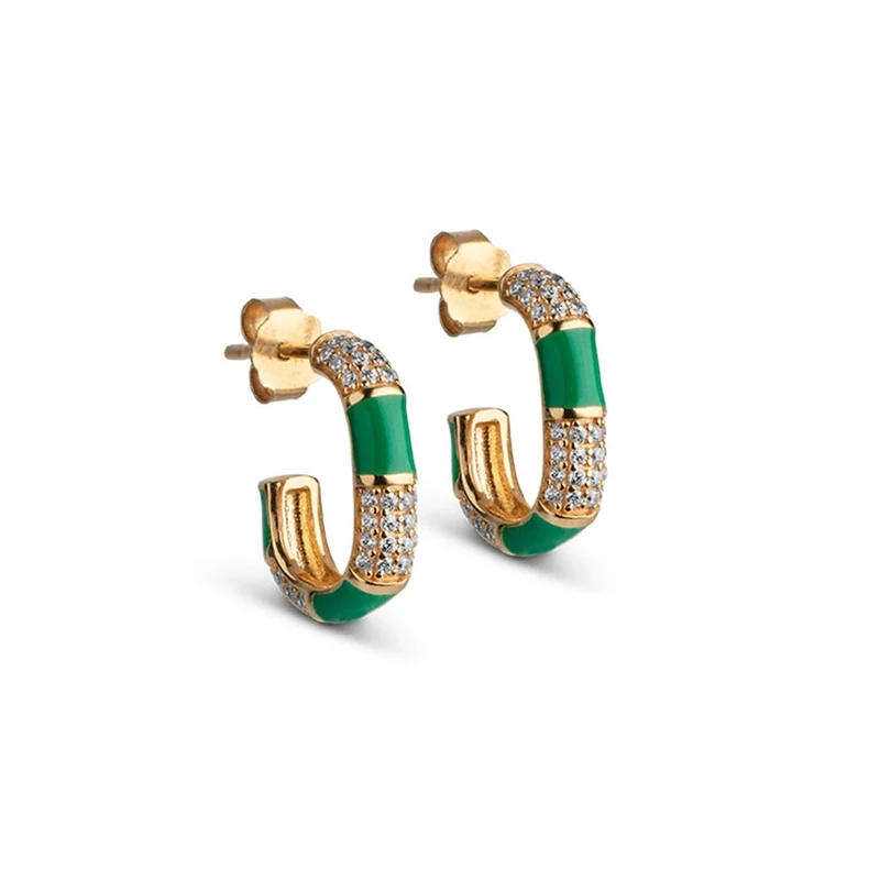 ENAMEL Copenhagen damen Ohrringe 750 Vergoldung E300G-GGCZ