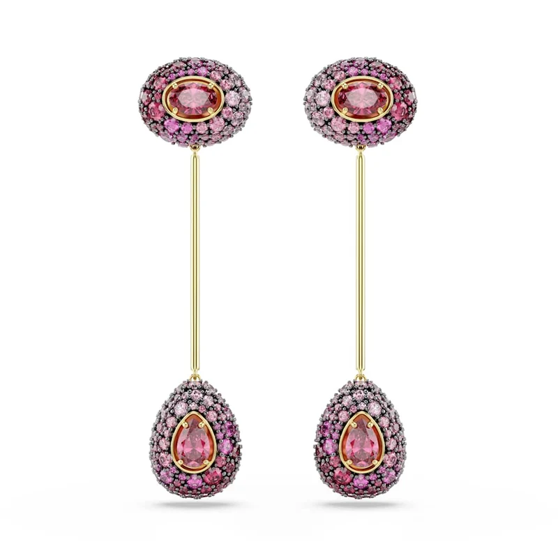 Swarovski Sublima Glam Ohrringe in Goldoptik mit roten Kristallen 5752891