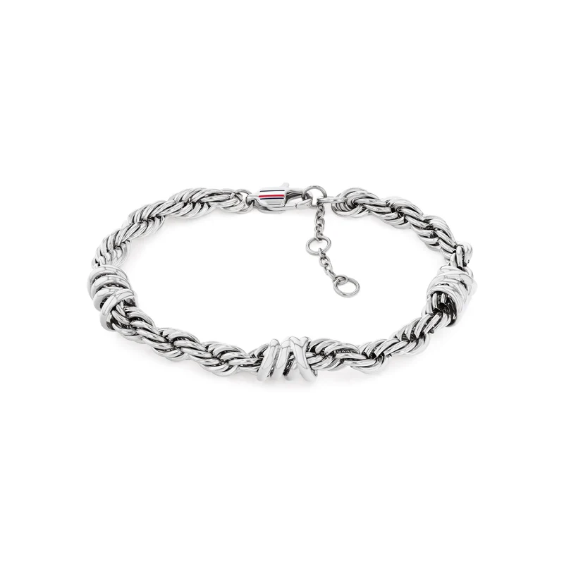 Tommy Hilfiger Edelstahl Silberfarbenes Damen Gliederarmband TJ2781025