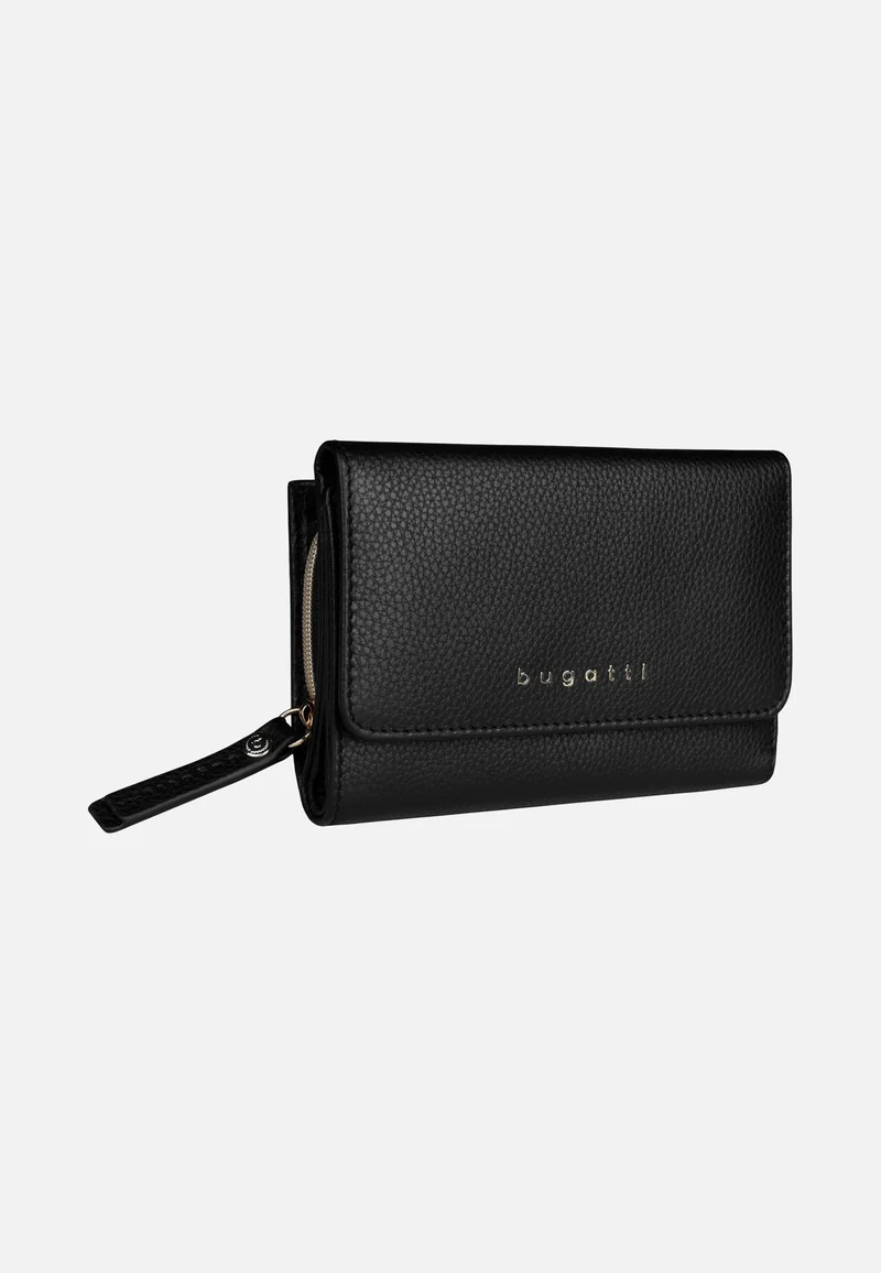 Emilia Ladies Wallet With Flap Black - Portemonnaie