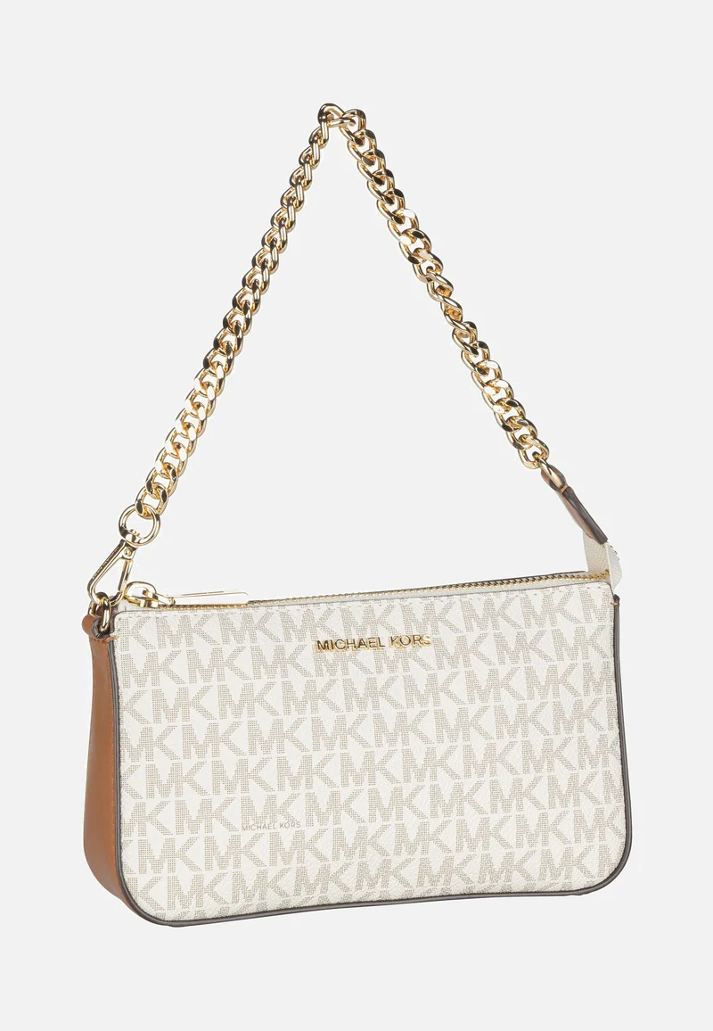 Jet Set Medium Chain Pouchette Lux MK Signature Vanilla - Abendtasche