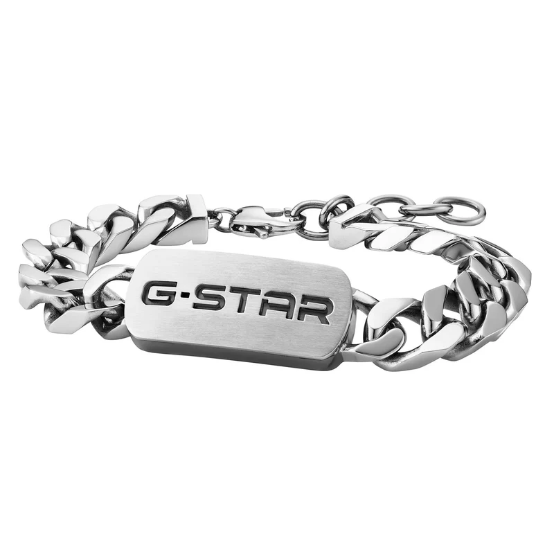 G-Star Incisio Silberfarbenes Curb Chain Armband GSJ.106.04
