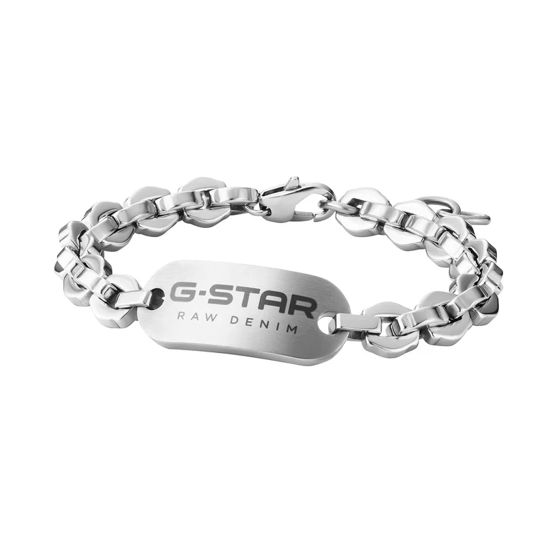 G-Star ZipPoint Silbernes Stahlarmband GSJ.104.03