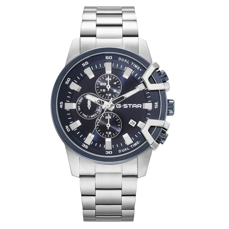 G-STAR Bend3D Blaue Multifunktions-Herrenuhr GSW.505.04