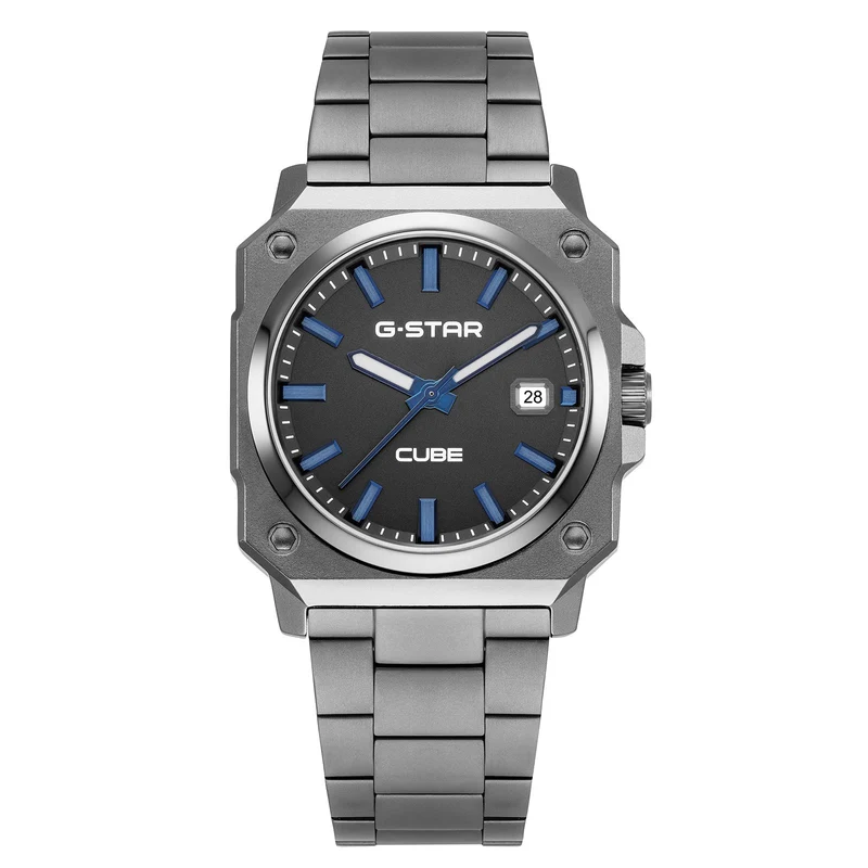 G-STAR Cube Gunmetal Analoge Herrenuhr GSW.508.07