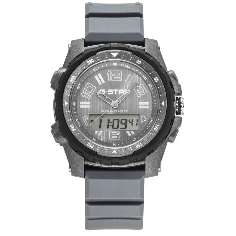 G-STAR Ops01 Grau-Schwarze Ana-Digi Herrenuhr GSW.502.01