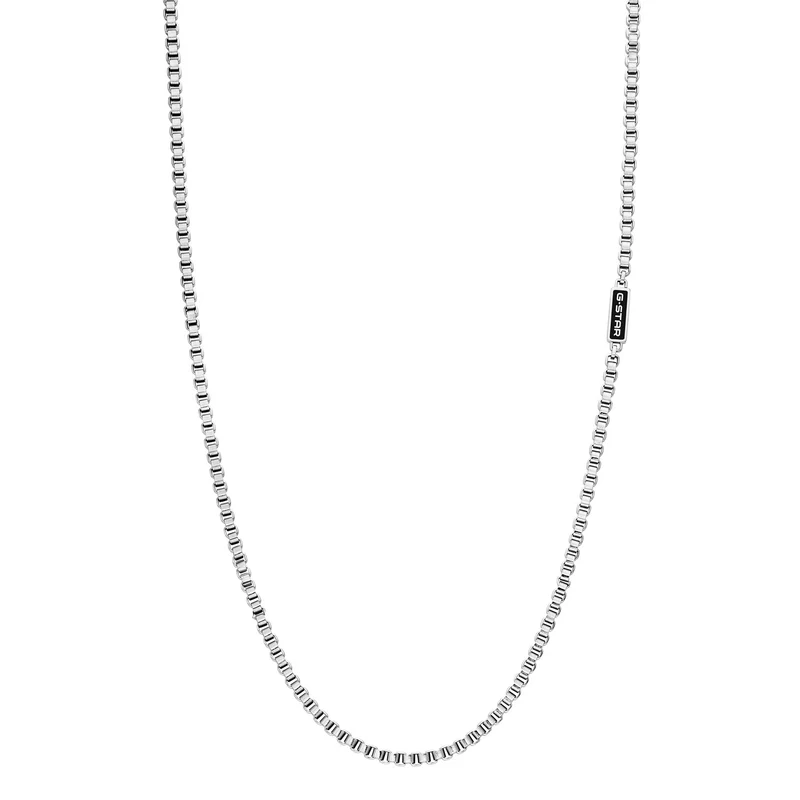 G-Star Floatcore Silberne Box Chain Halskette GSJ.100.04