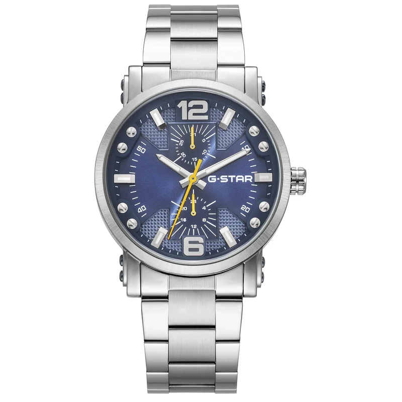 G-STAR Rovic Silberfarbene Stahl-Herrenuhr GSW.509.05