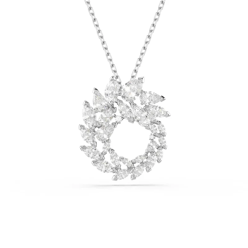 Swarovski Mesmera Glam Halskette in Silberoptik mit kreisförmigem Anhänger 5759837