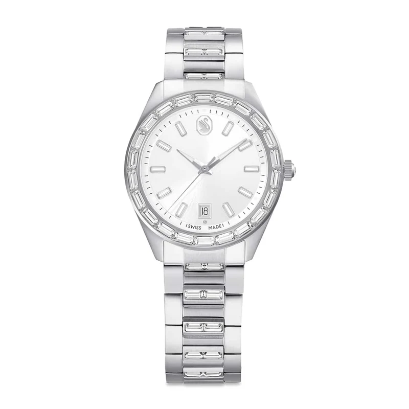 Swarovski Matrix Uhr aus silberfarbenem Stahl 5734665