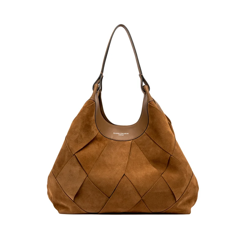 Gianni Chiarini Dua Beuteltasche Veloursleder Flecht