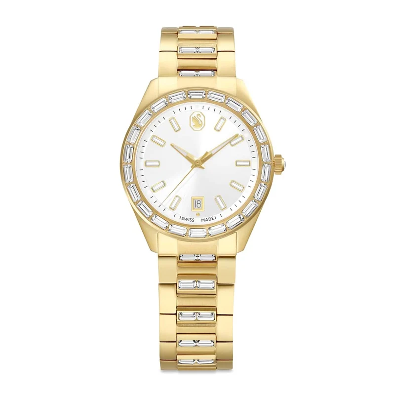 Swarovski Matrix Goldfarbene Uhr 5745534