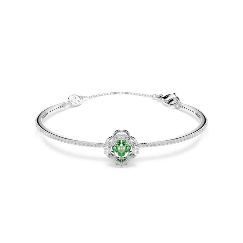 Swarovski Una Sparkling DC Armband in Silberoptik mit grünen Akzenten 5757791