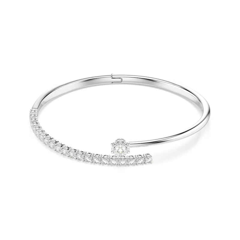 Swarovski Matrix Crash Silberfarbenes offenes Armband 5753569