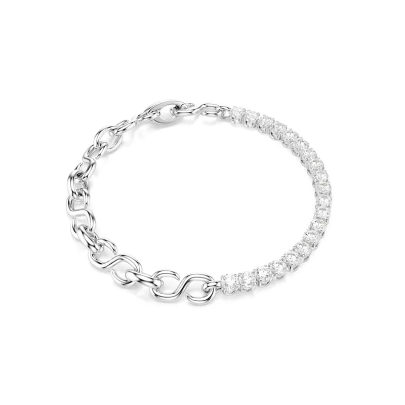 Swarovski Matrix Tennis Silberfarbenes Kettenarmband 5753926