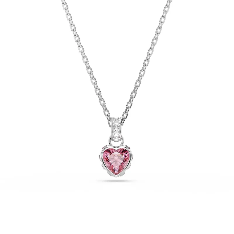 Swarovski Chroma Halskette in Silberoptik mit rosa Akzenten 5757789