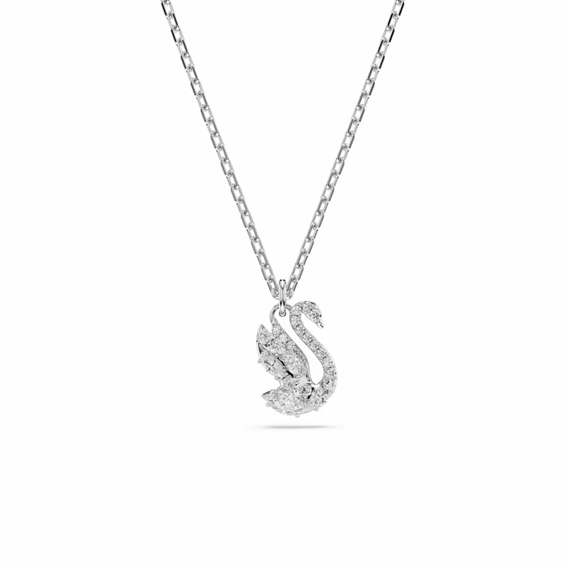 Swarovski Schwanen-Pavé-Halskette in Silberoptik 5754347
