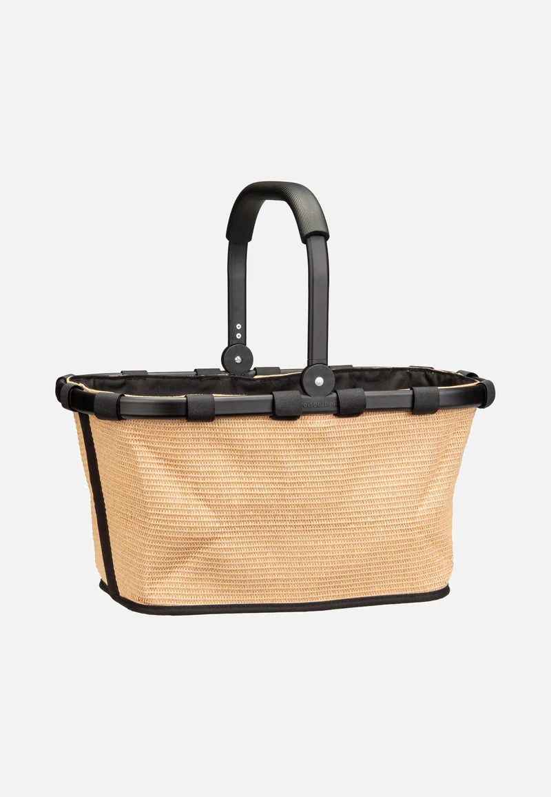 Carrybag Frame Raffia Black - Einkaufskorb