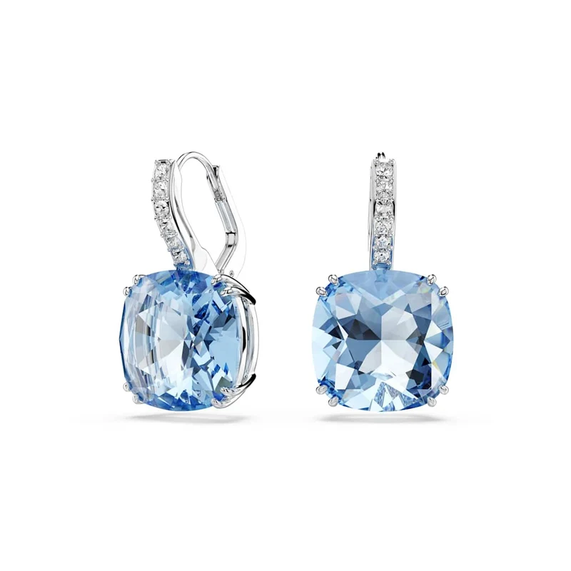 Swarovski Millenia Ohrringe in Silberoptik mit blauem Kristall 5756150