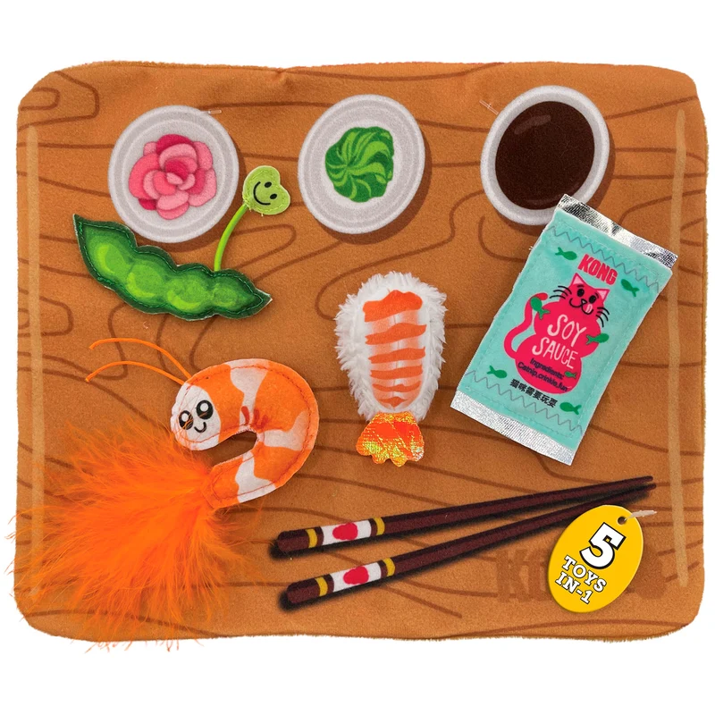 Katzenspielzeug KONG® Pull-A-Partz™ Sushi