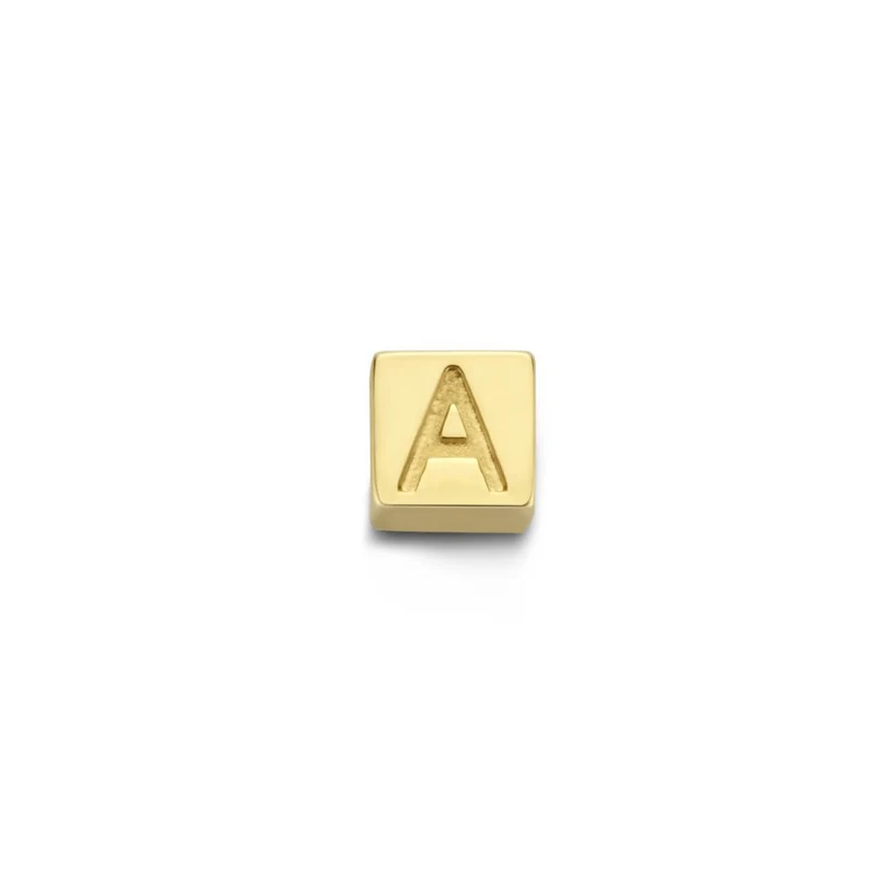 Isabel Bernard Le Carré Felie 14 Karat | Gold Initiale Charm Kubus IB340043B