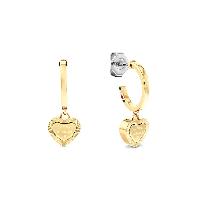 Tommy Hilfiger Edelstahl Goldfarben Damen Ohrringe TJ2781014
