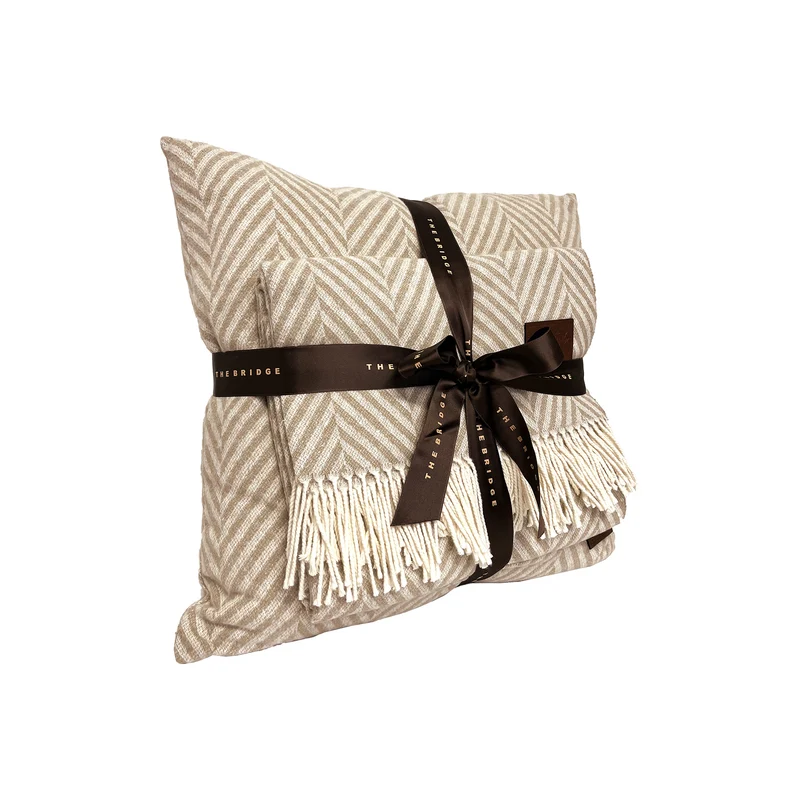 The Bridge cushion and blanket