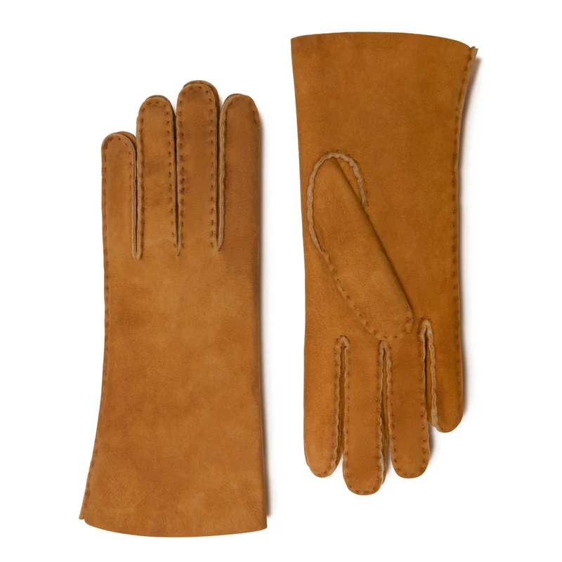 Isabel Bernard Honoré Zenia Cognac Lammleder Handschuhe IB67003-336-7