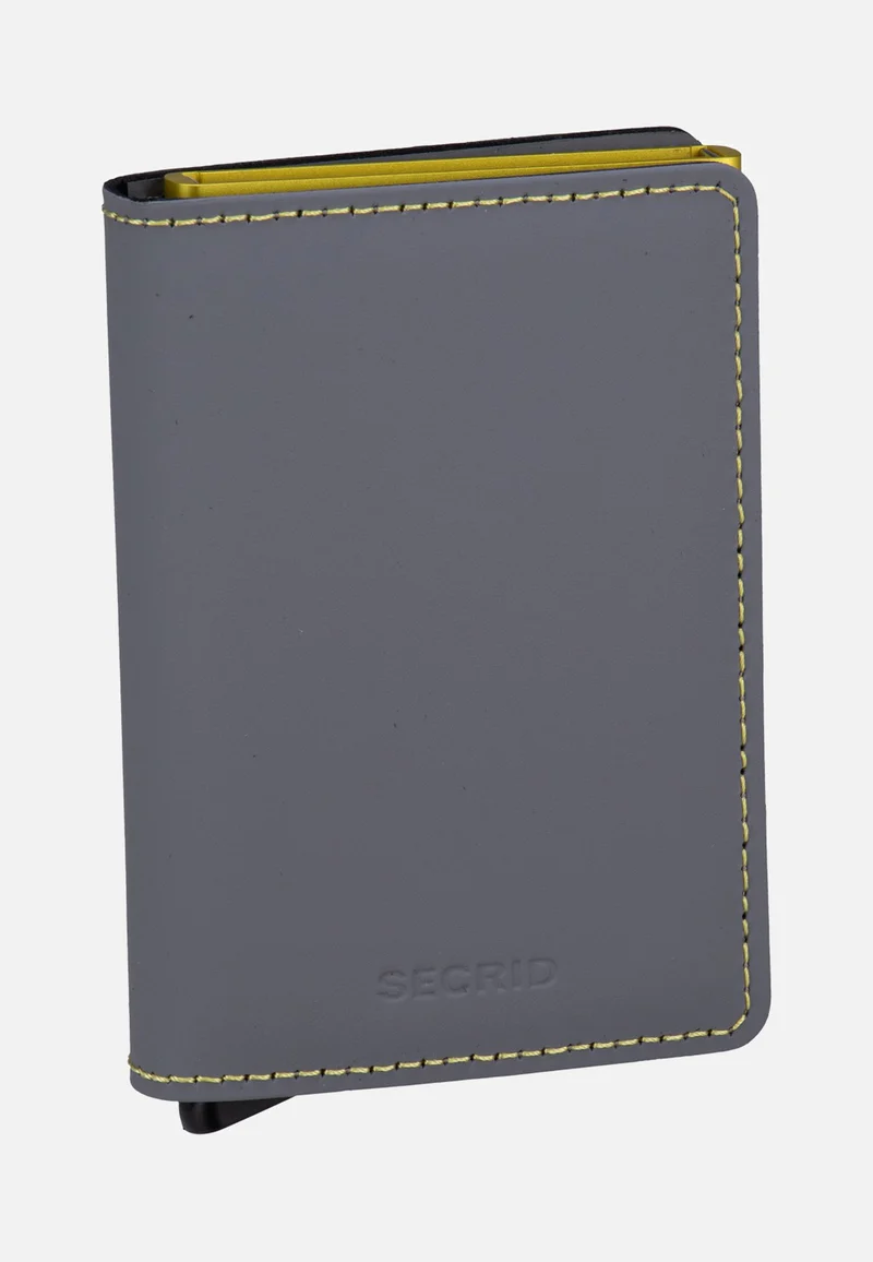 Slimwallet Matte Grey-Lime - Portemonnaie