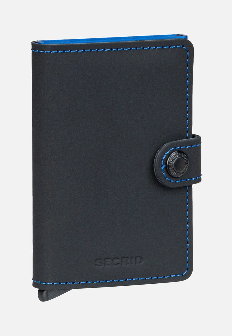 Miniwallet Matte Black & Blue - Portemonnaie