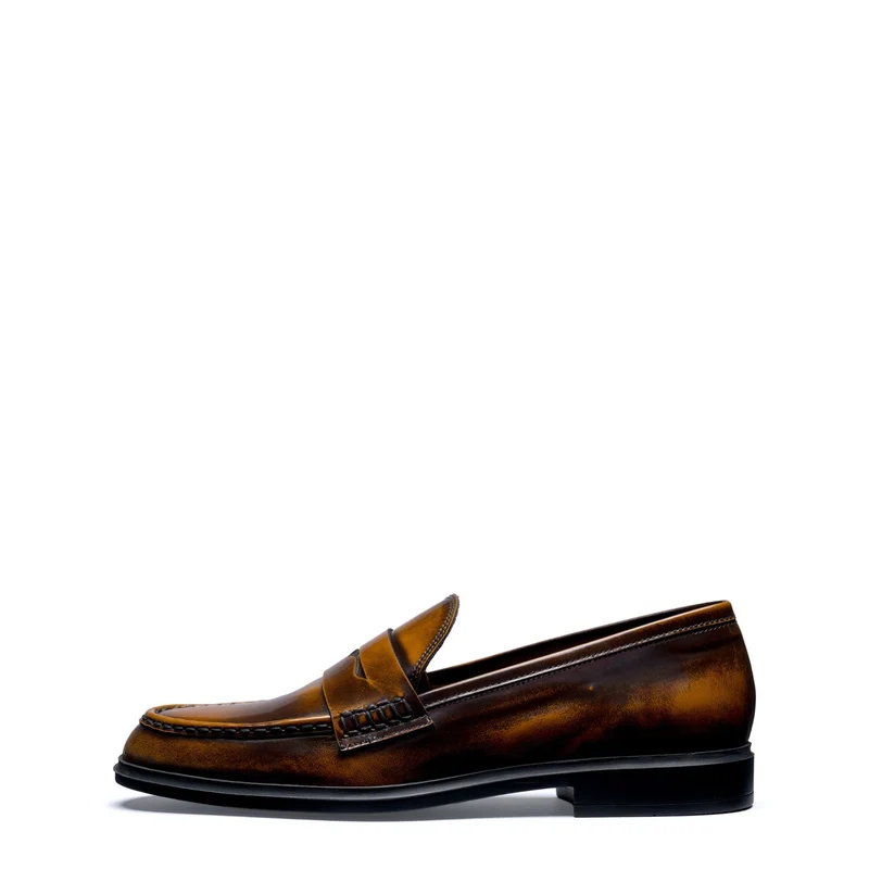 Isabel Bernard Vendôme Blandine cognacfarbene Spazzolato-Leder Loafer IB51015-636-35