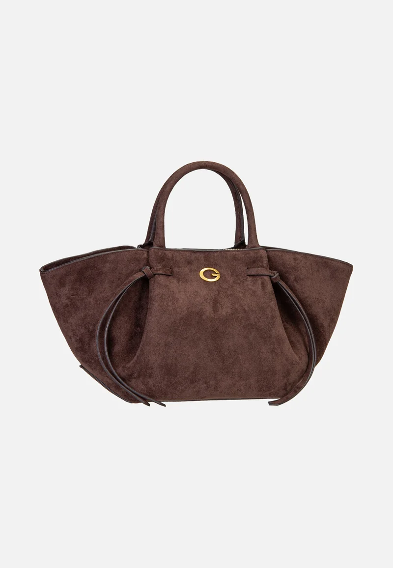 Allegra Girlfriend Suede 37060 Espresso - Satchel