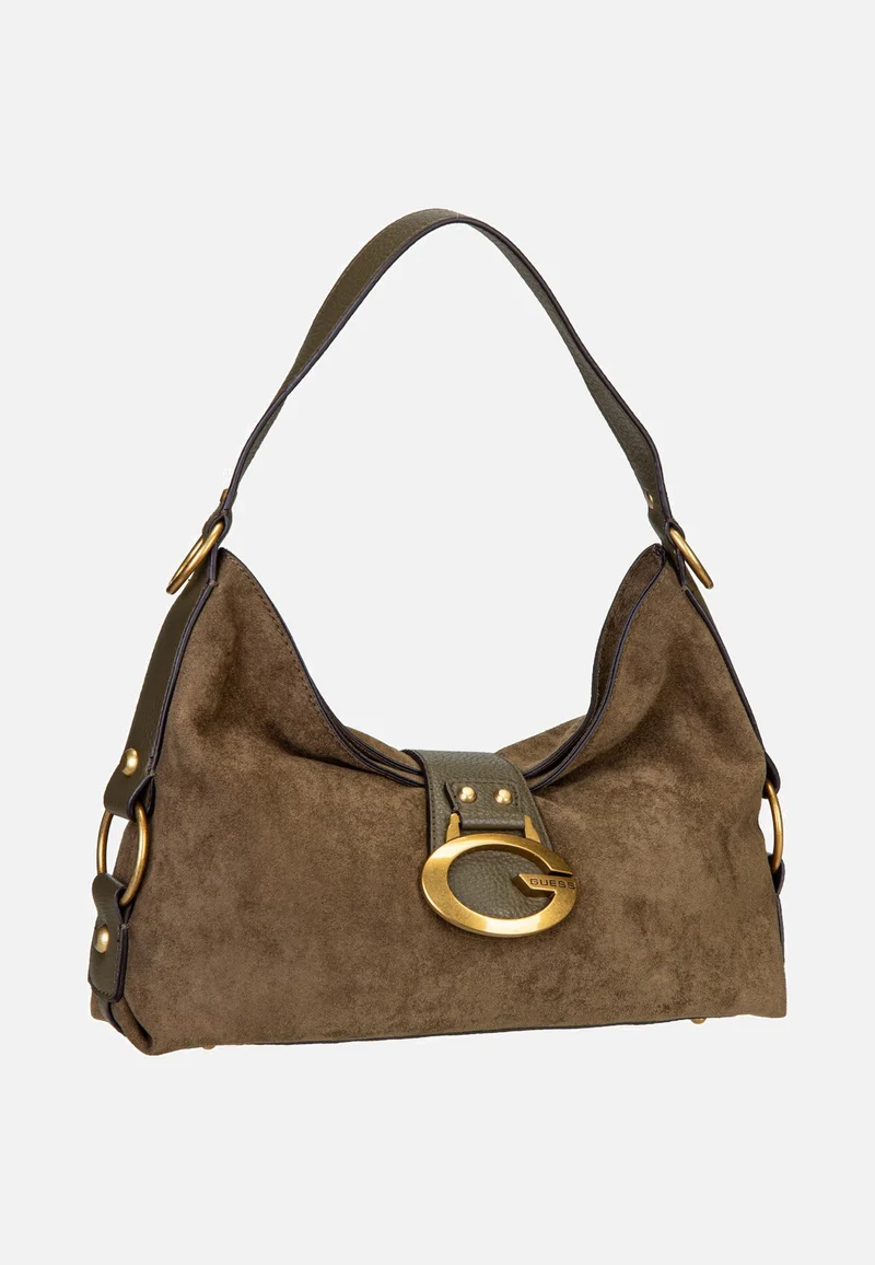 Camden Shoulder Suede 8180 Olive - Schultertasche